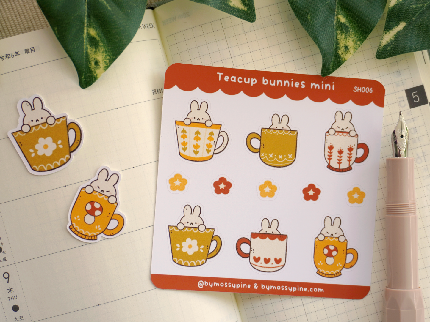Teacup Bunnies Mini Sticker Sheet
