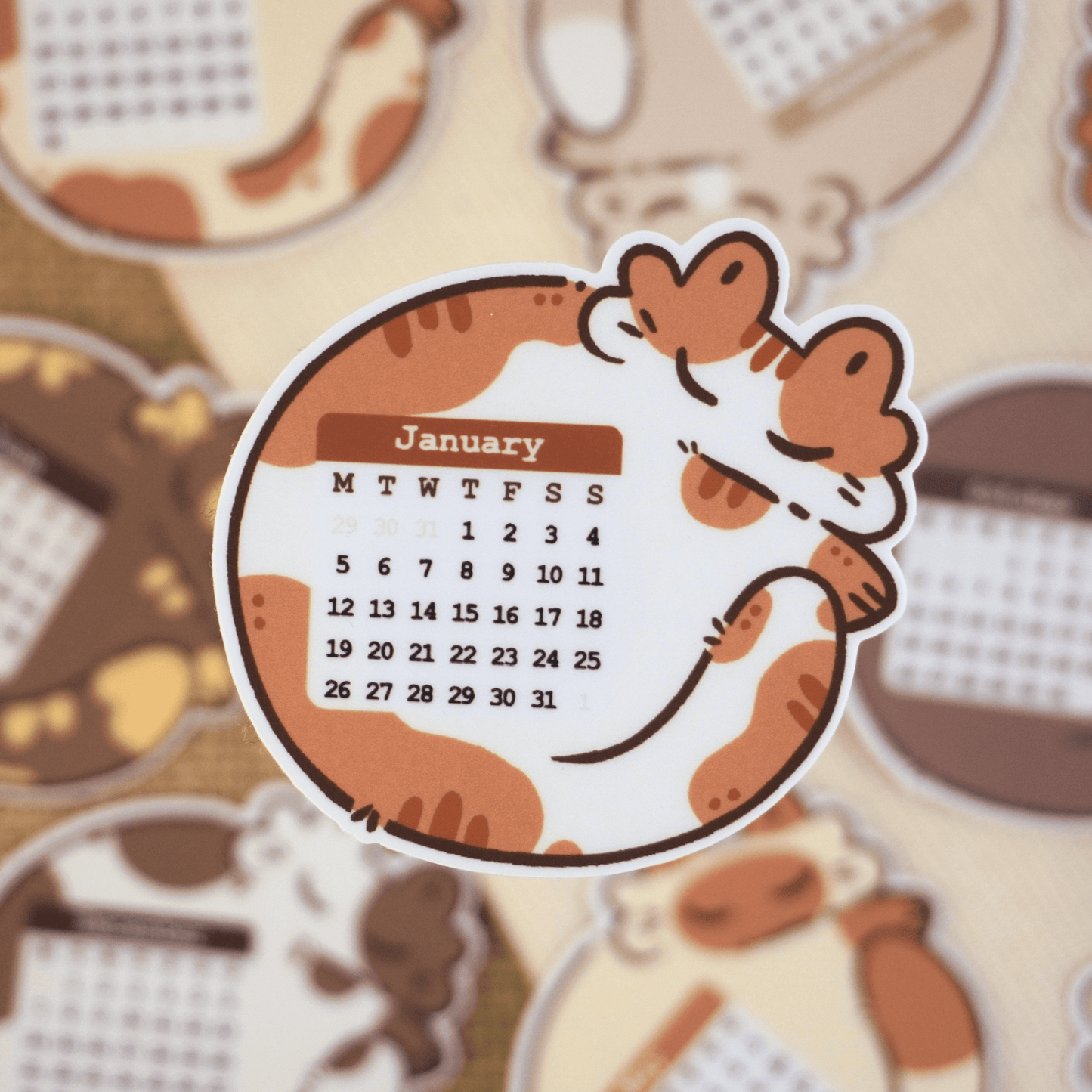 2026 Planner Calendar Cat Stickers