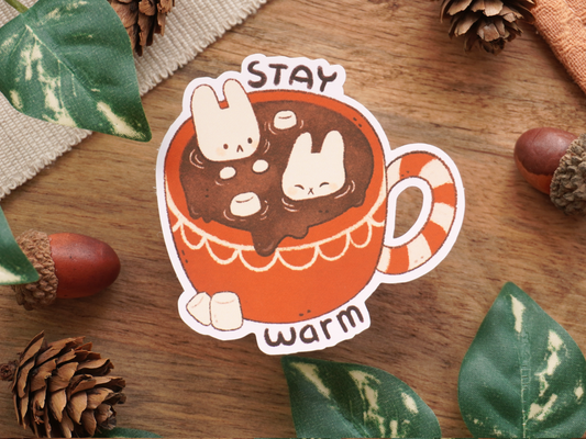 Hot Chocolate Bunnies Sticker