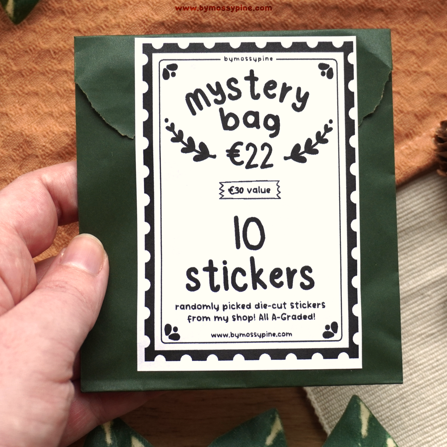 A-Grade Sticker Mystery Bag | 10 die-cut stickers - Bymossypine