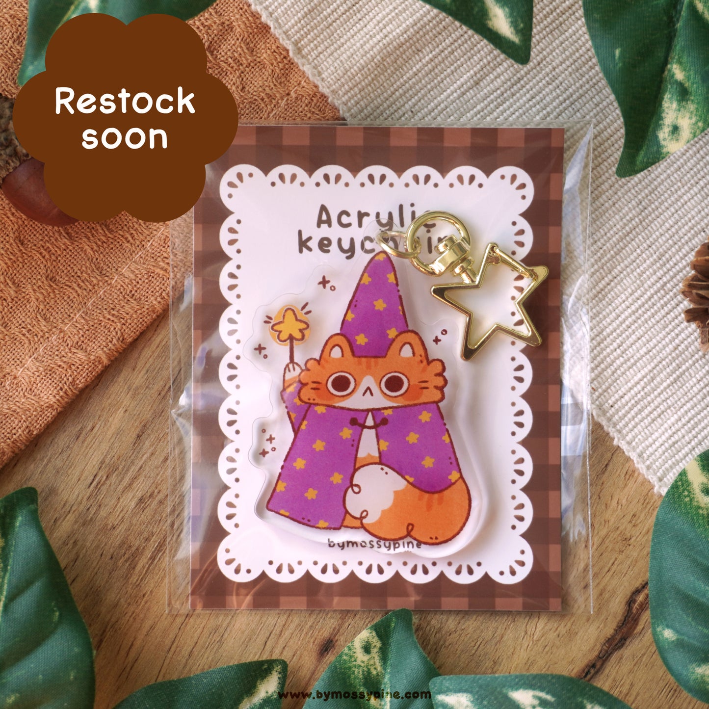 Wizard Cat Acrylic Keychain