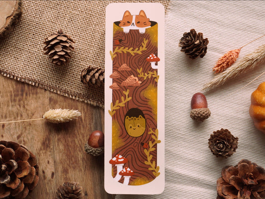 Cat Log Bookmark - Bymossypine