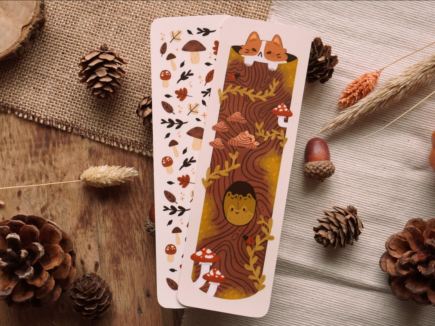 Cat Log Bookmark - Bymossypine