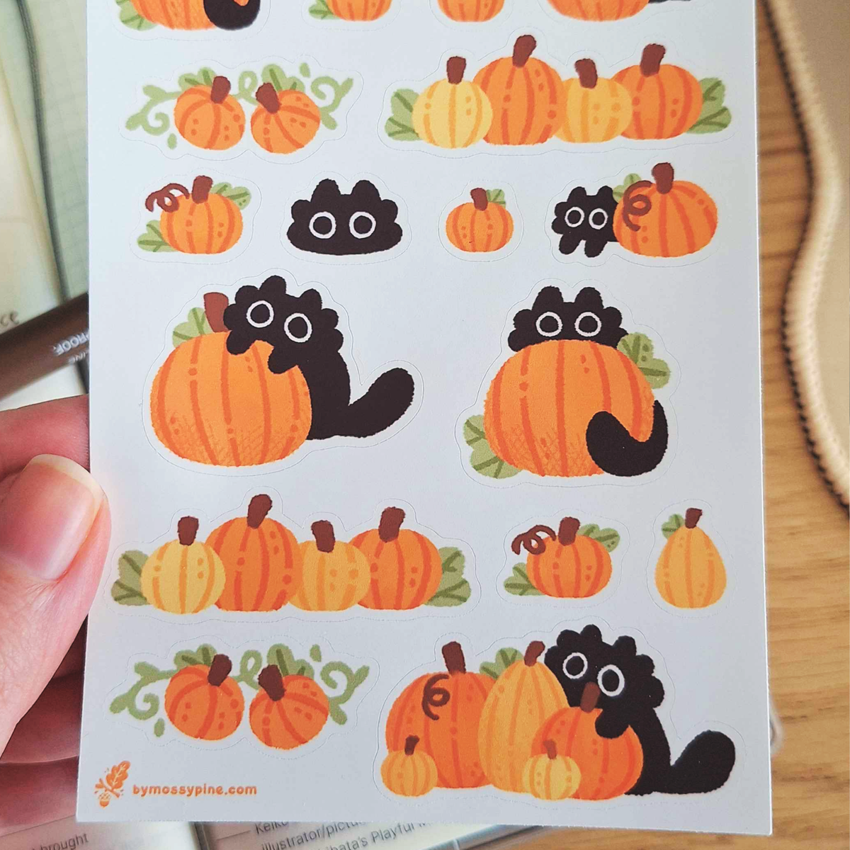 Pumpkin Cats Sticker Sheet
