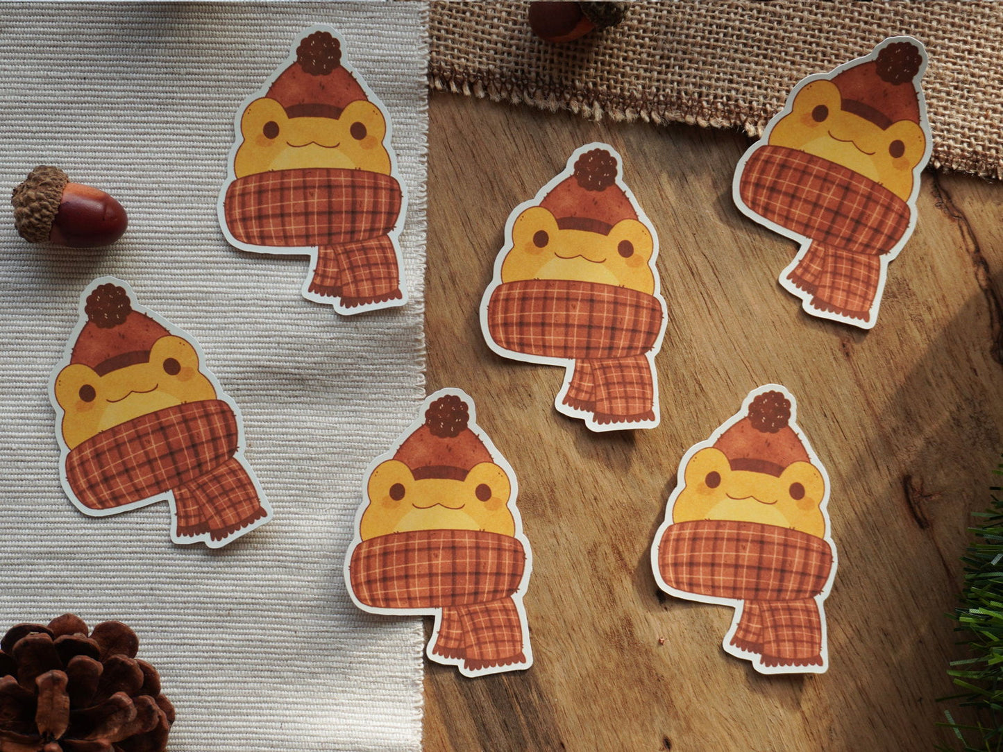 Scarf Frog Sticker - Bymossypine