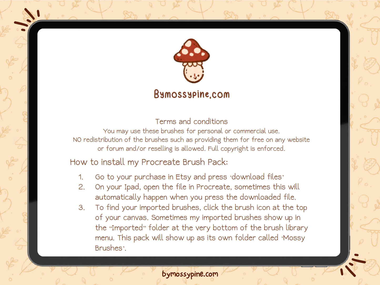 MossyPine’s Digital Art Brushes Pack for Procreate