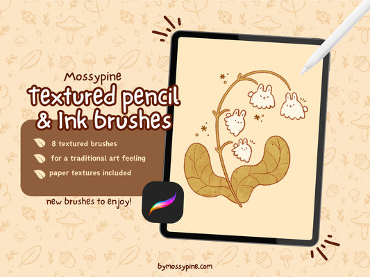 MossyPine’s Digital Art Brushes Pack for Procreate