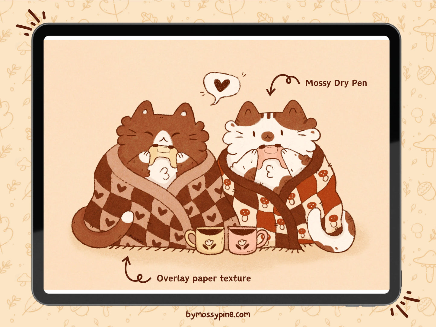 MossyPine’s Digital Art Brushes Pack for Procreate