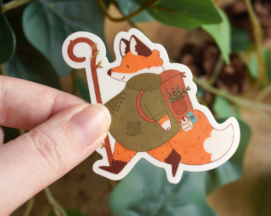 Adventuring Fox Vinyl Sticker