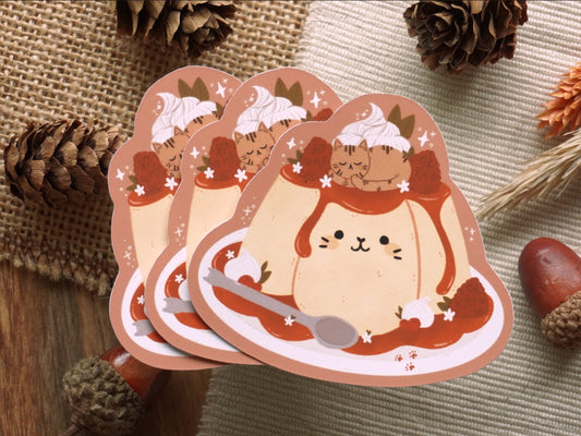 Cat Pudding Sticker