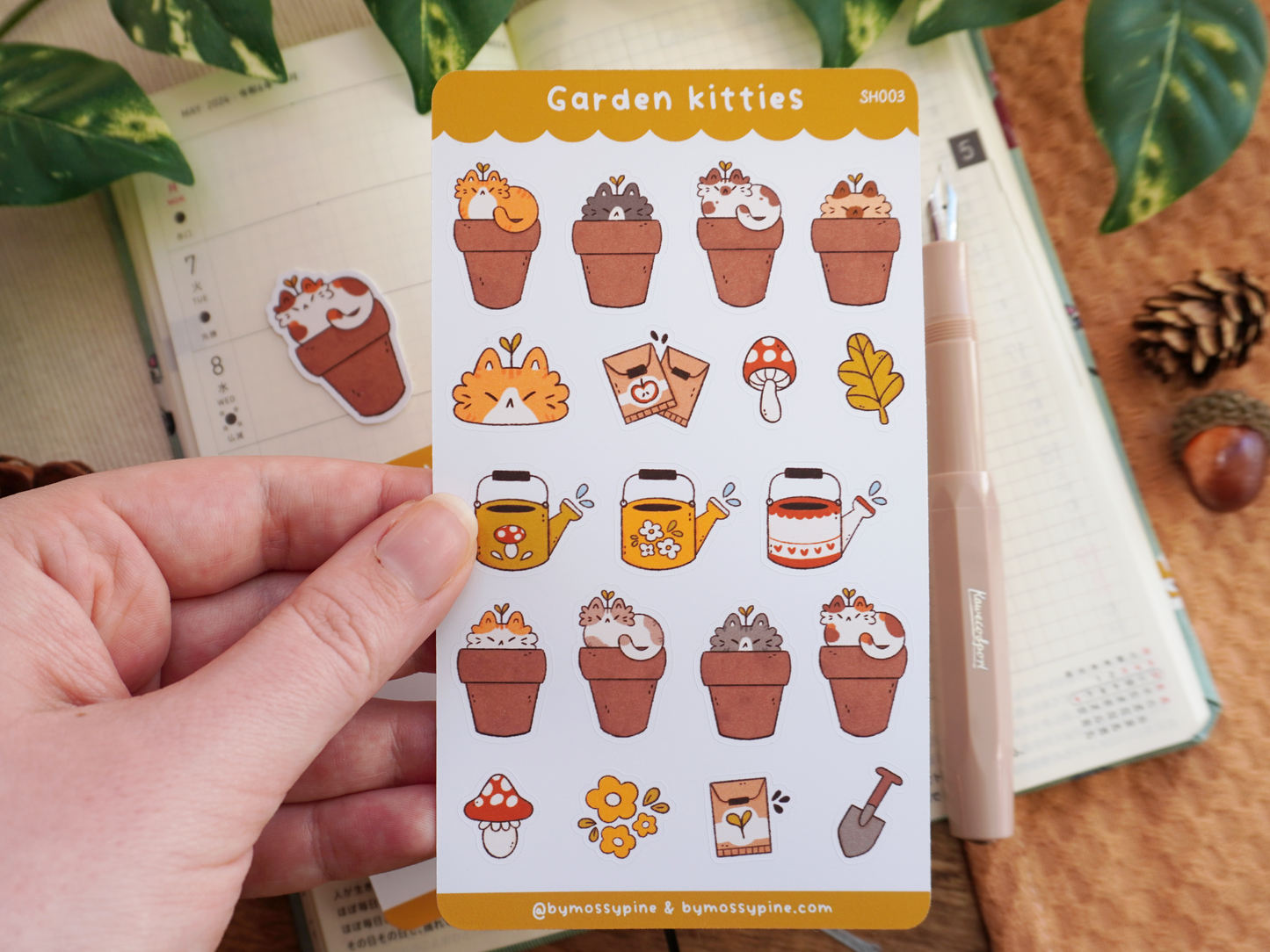 Garden Kitties Sticker sheet