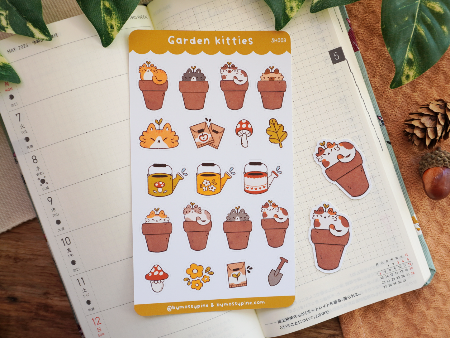 Garden Kitties Sticker sheet