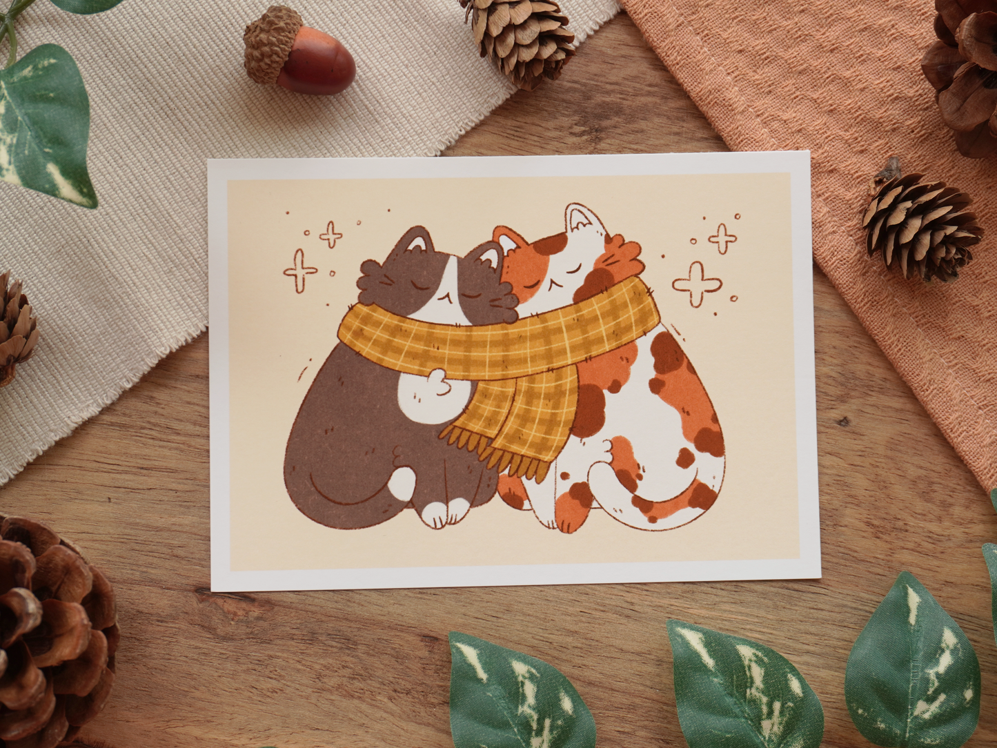 Scarf Cats Print