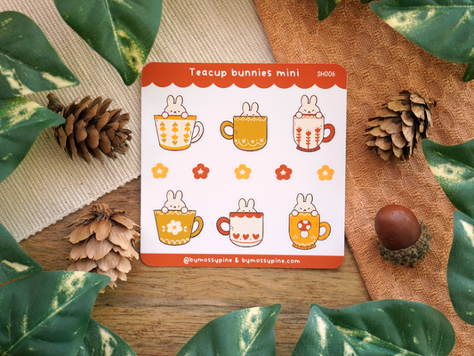 Teacup Bunnies Mini Sticker Sheet