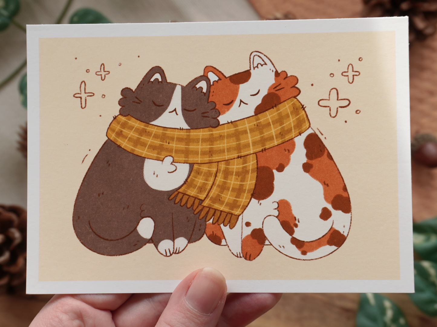 Scarf Cats Print