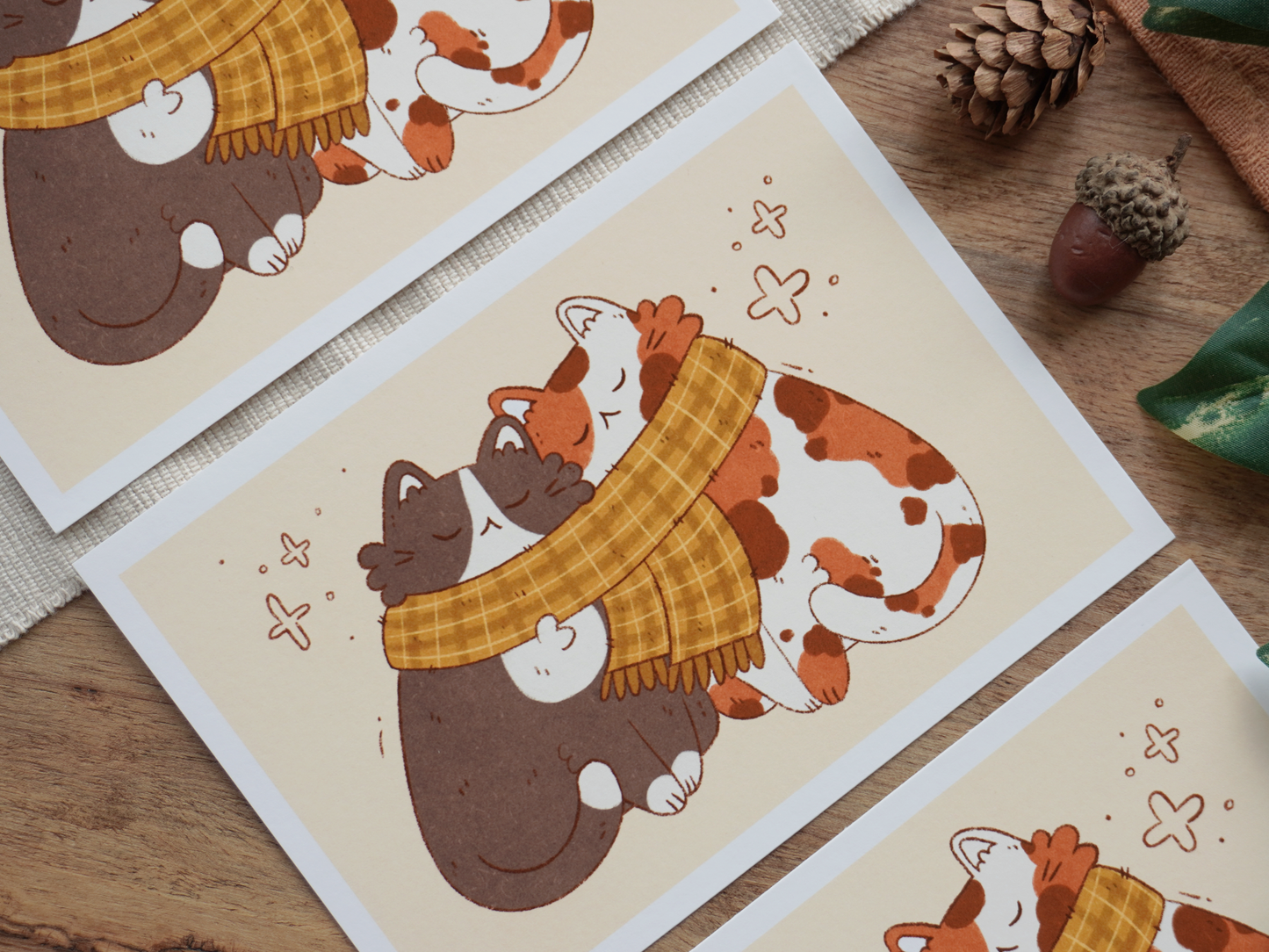 Scarf Cats Print