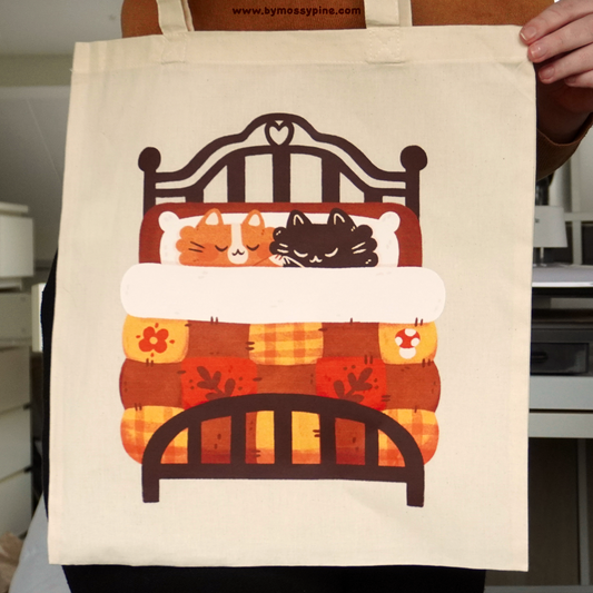B-GRADE Cozy Bed Cats Totebag - Bymossypine
