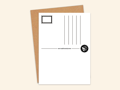 Black Kitty Christmas | Single Postcard