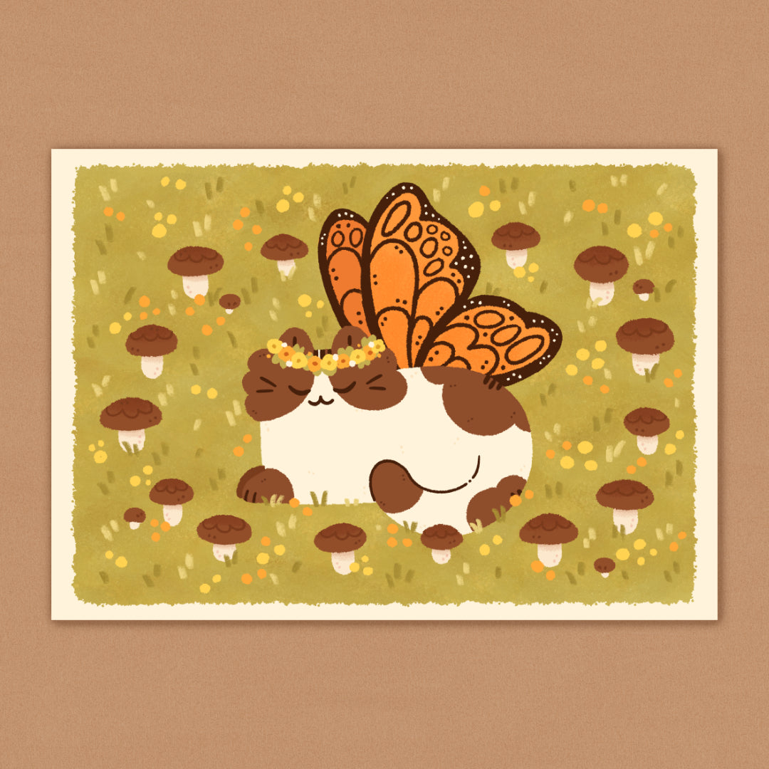 A6 Print Cat Fairy - Mossy Mail July & August 💌