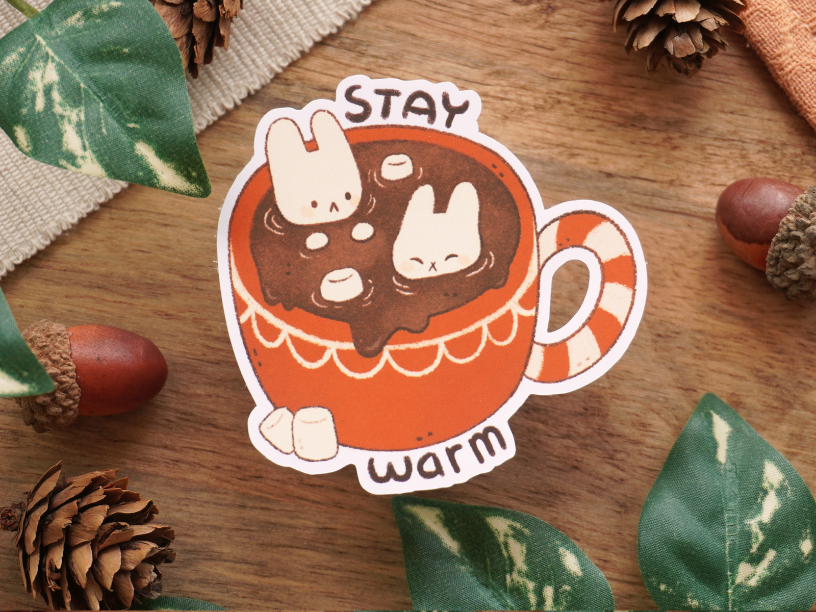 Hot Chocolate Bunnies Sticker - Bymossypine