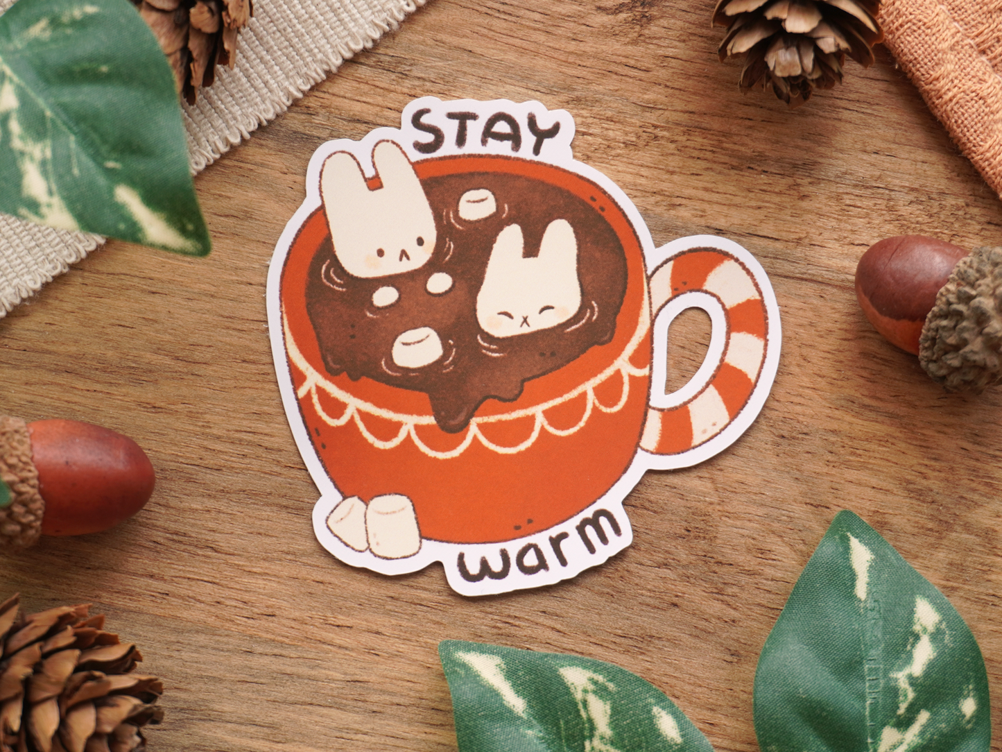 Hot Chocolate Bunnies Sticker - Bymossypine