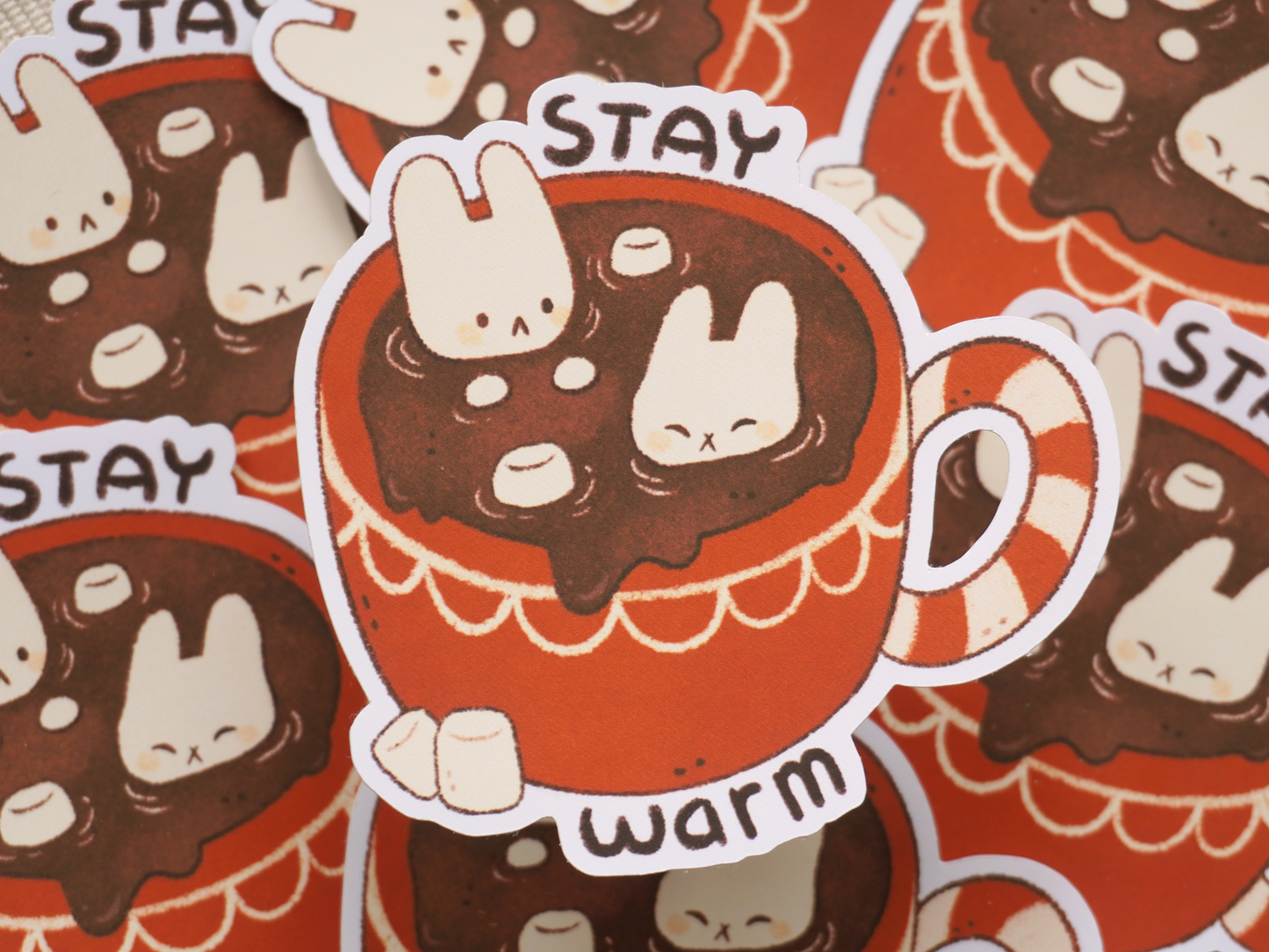 Hot Chocolate Bunnies Sticker - Bymossypine