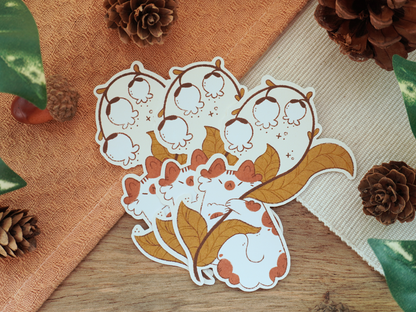 Lily of the Valley Cat Sticker - Bymossypine