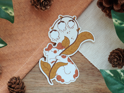 Lily of the Valley Cat Sticker - Bymossypine