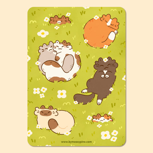 Grass Full of Friends 🌼 A6 Sticker Sheet
