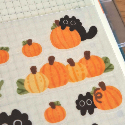 Pumpkin Cats Sticker Sheet