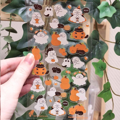 Spooky Friends Transparent Sticker Sheet Stickiiclub