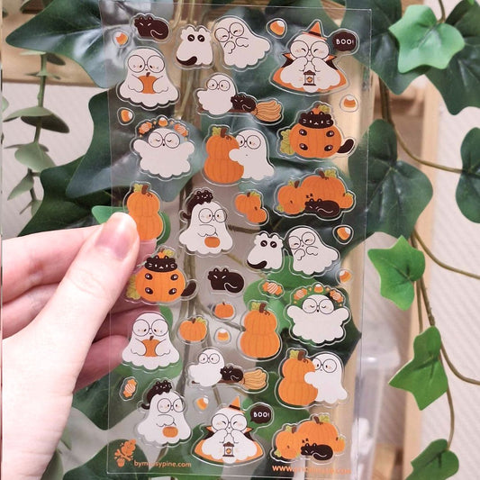 Spooky Friends Transparent Sticker Sheet Stickiiclub