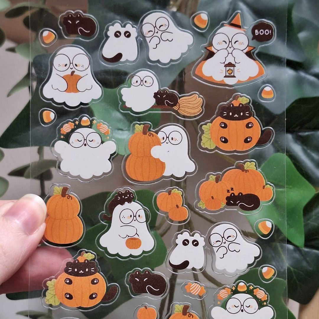 Spooky Friends Transparent Sticker Sheet Stickiiclub