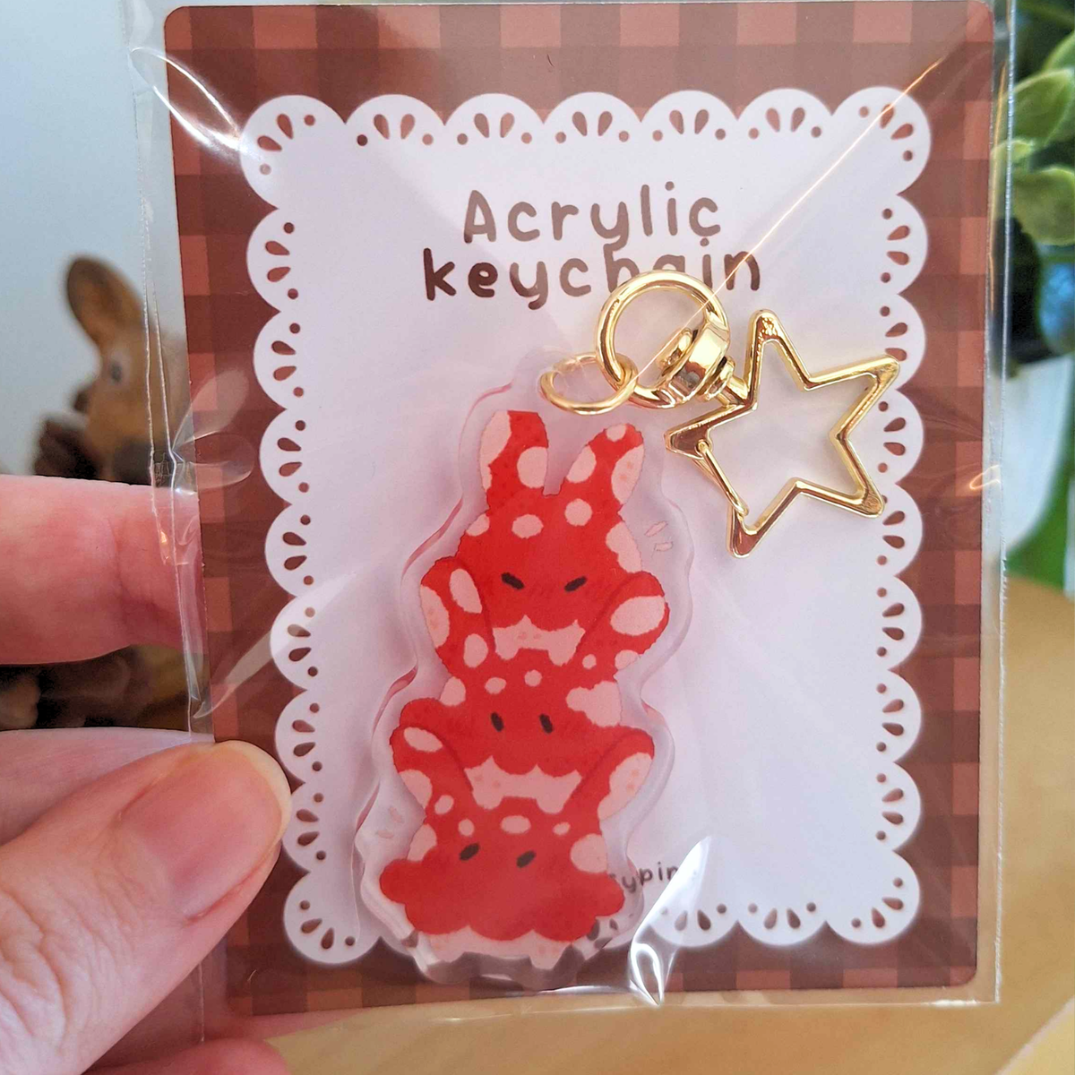 Mushroom Bunny Tower Acrylic Keychain