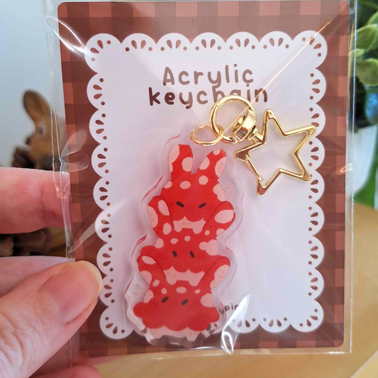 Mushroom Bunny Tower Acrylic Keychain