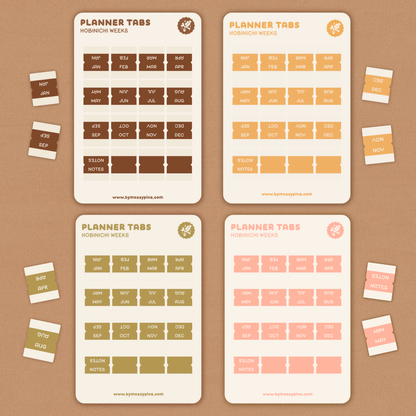 Monthly Planner Tabs | Journaling Sticker Sheet