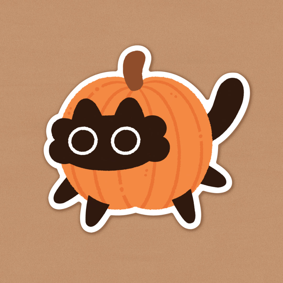 Pumpkin Black Cat Sticker