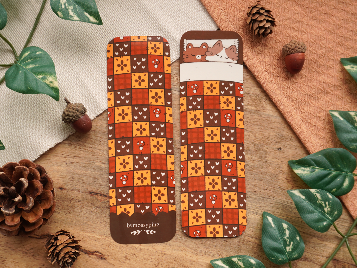 Quilt Blanket Cats Bookmark - Bymossypine