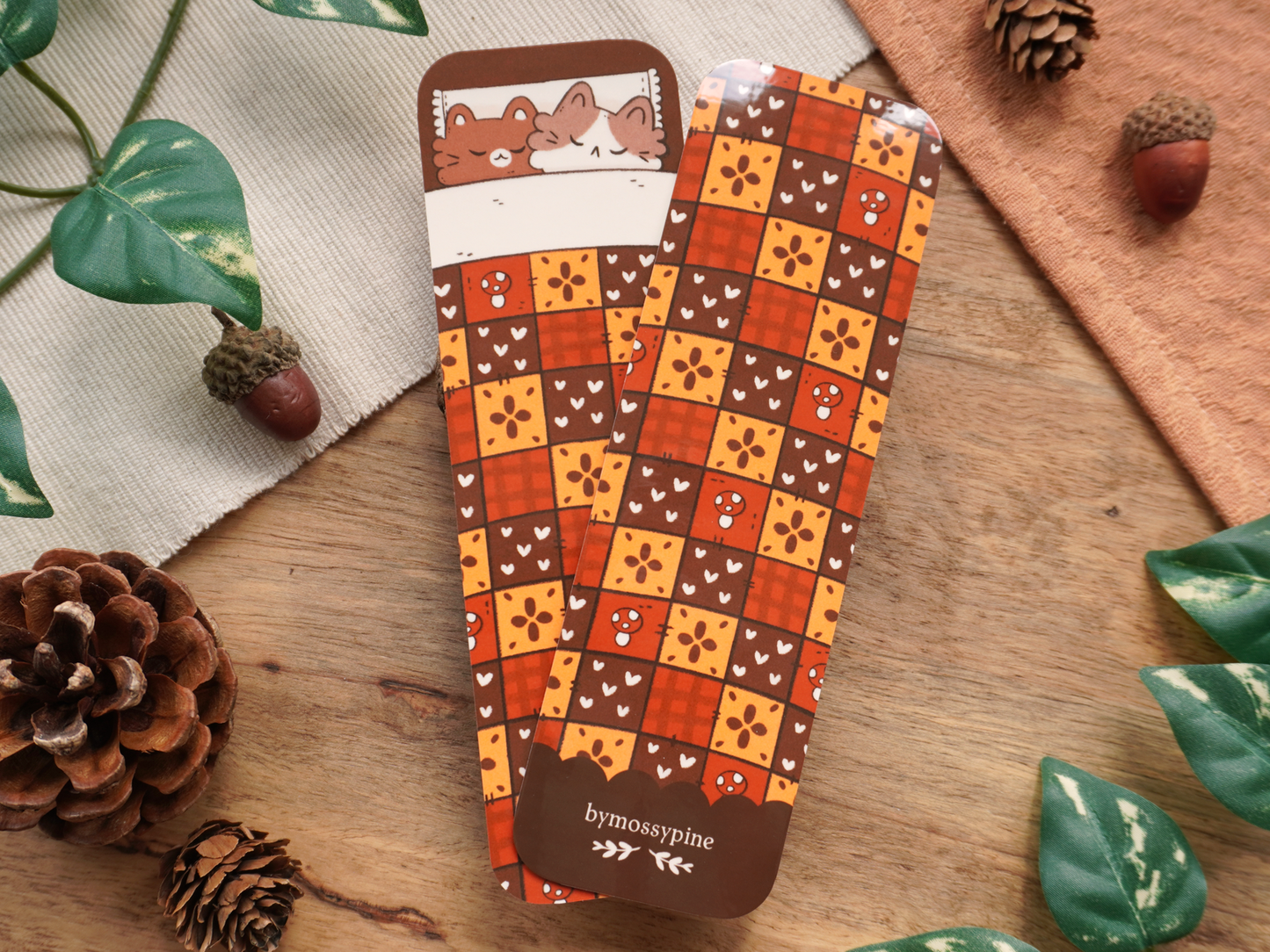 Quilt Blanket Cats Bookmark - Bymossypine