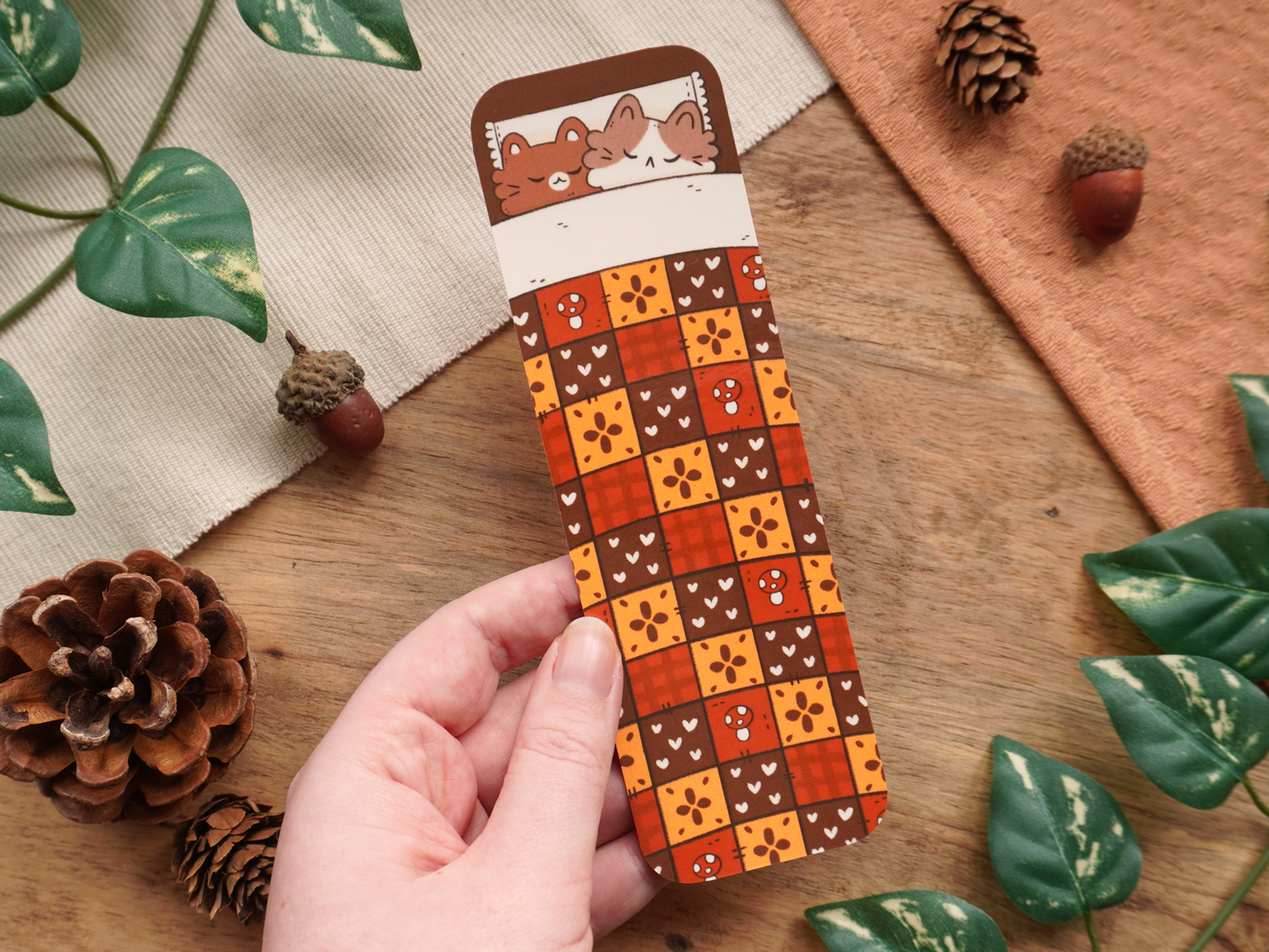 Quilt Blanket Cats Bookmark - Bymossypine