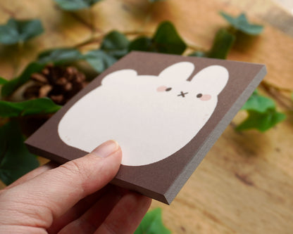 Round Bunny Square Notepad