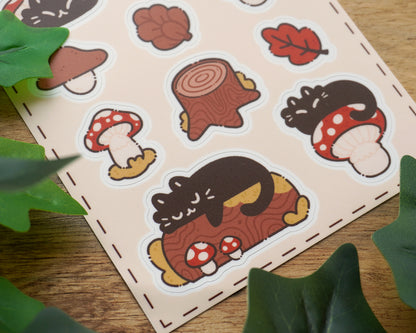 Mushroom Cats Sticker Sheet