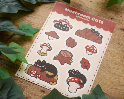 Mushroom Cats Sticker Sheet