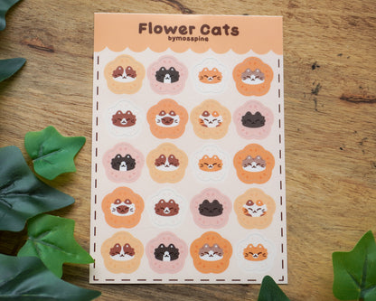 Flower Cats Sticker Sheet