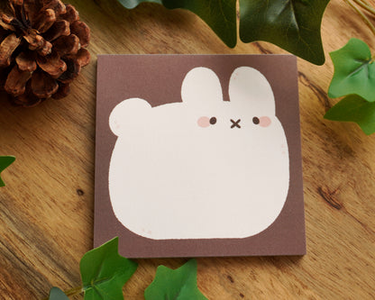 Round Bunny Square Notepad
