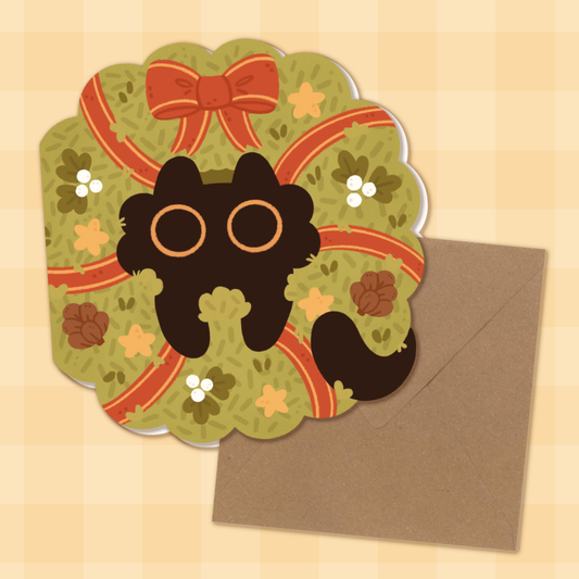 Wreath Folded Christmas Card | Mossy Mail November & December ❄️