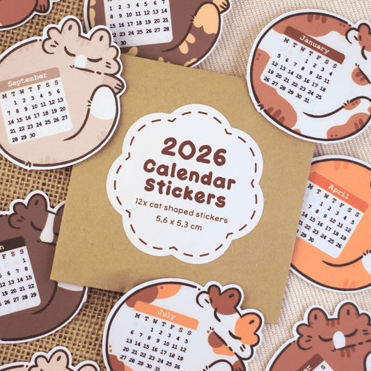 2026 Planner Calendar Cat Stickers
