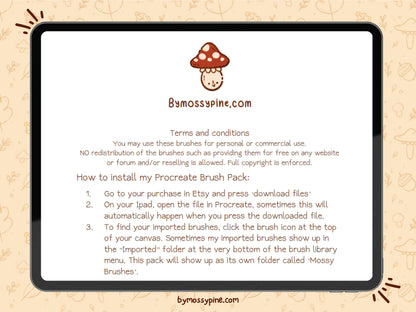 MossyPine’s Digital Art Brushes Pack for Procreate