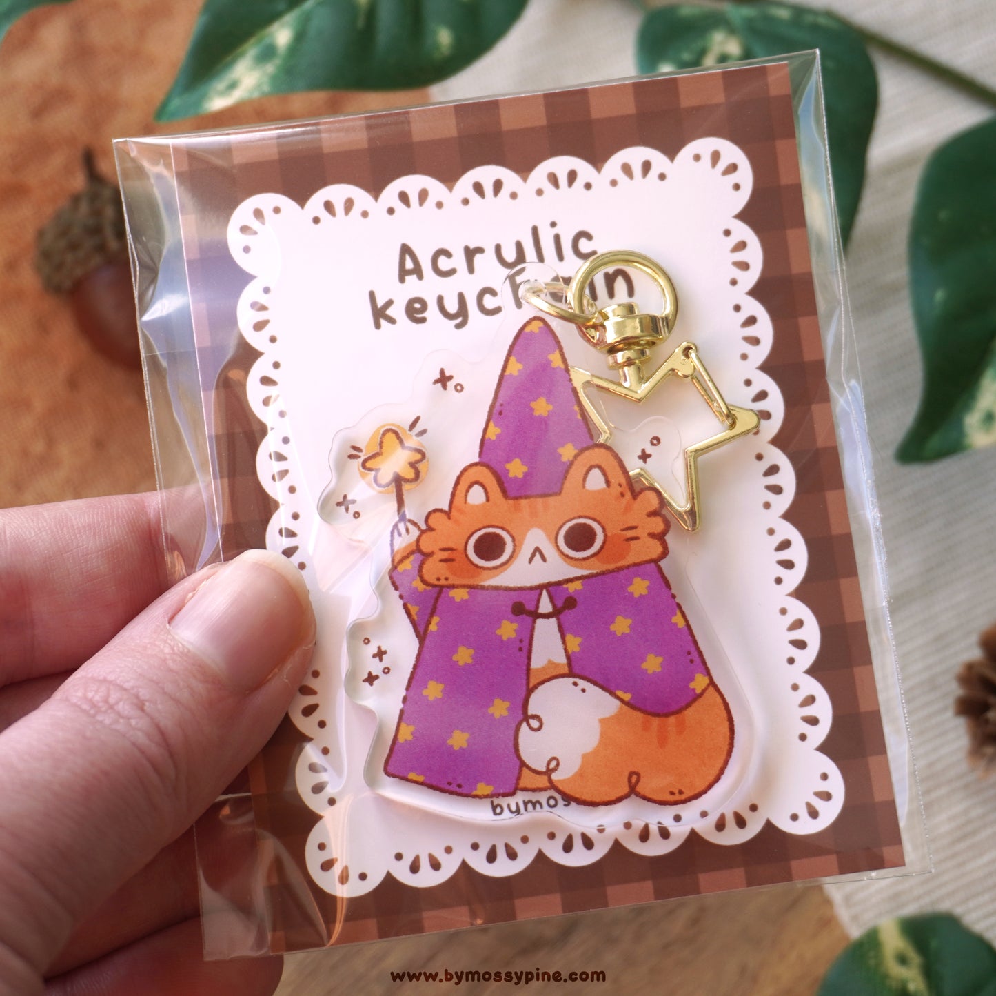 Wizard Cat Acrylic Keychain