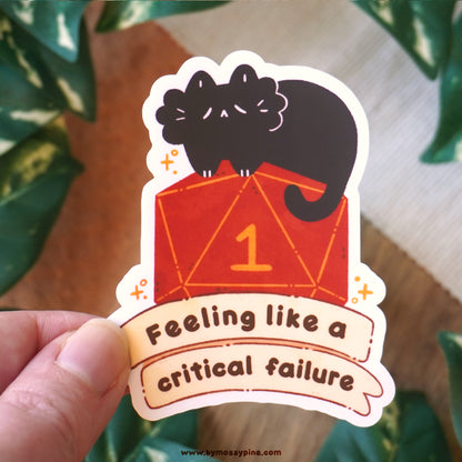 Critical Failure D1 Cat Vinyl Sticker